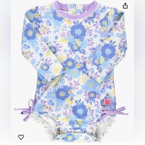 Ruffle butts 6-12 month baby girl rashguard swimsuit